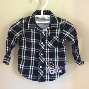 Amy Coe Black and White Checkered Snap Front